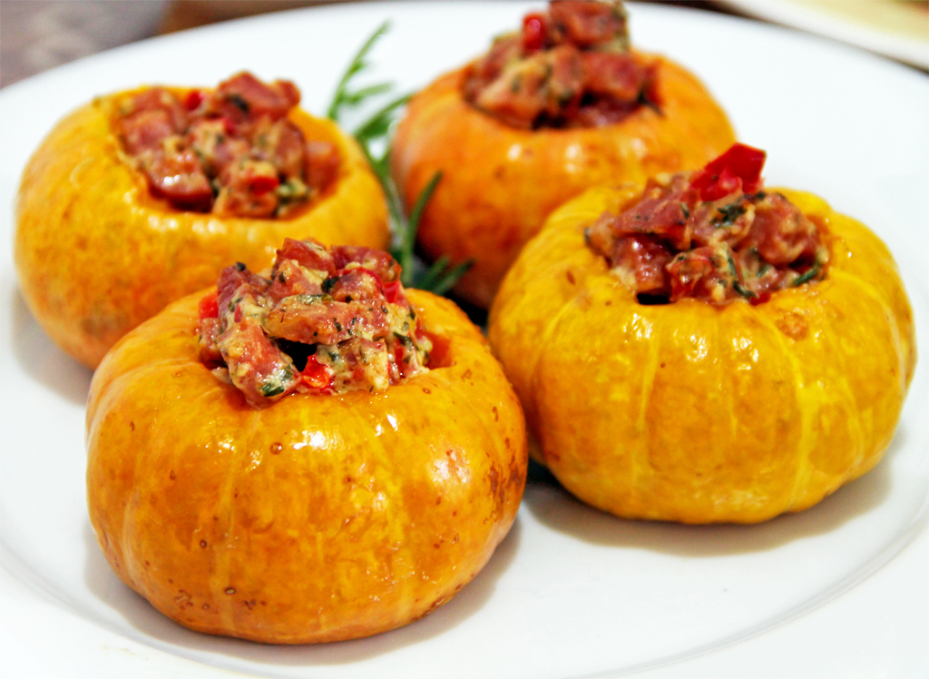 Temperos e Especiarias Receita Mini Abóbora recheada