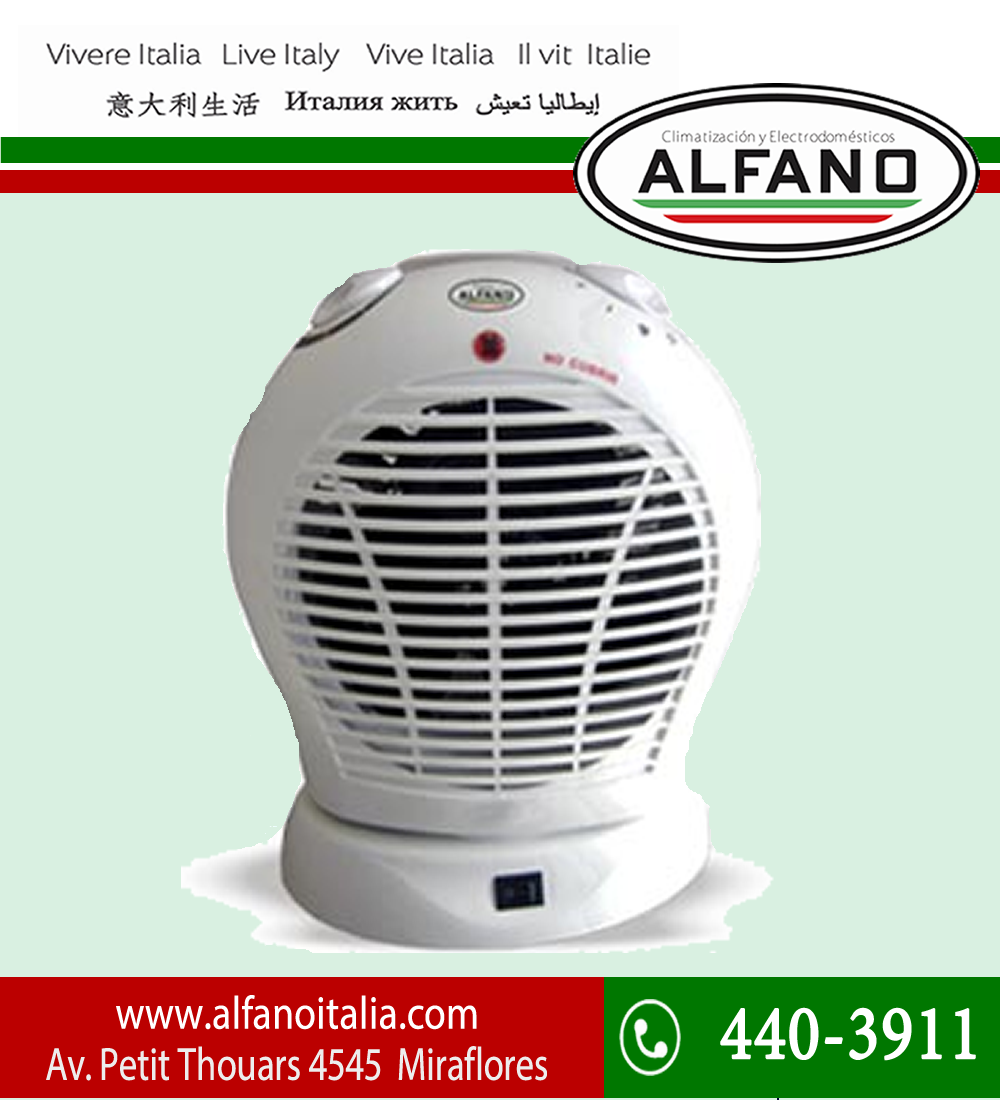 Termas, Estufas en Lima Alfano TERMOVENTILADOR ELÉCTRICO