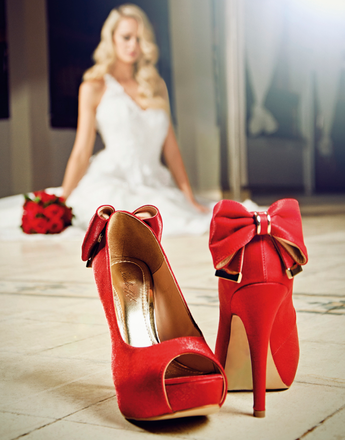 Sapatos vermelhos para noivas