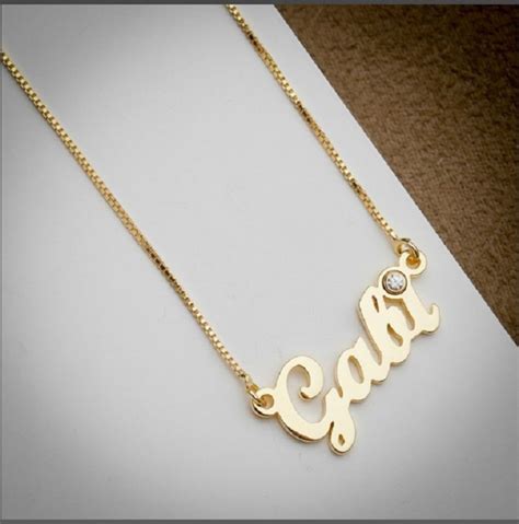 Comprar Colar Nome Personalizado Ouro 18K Barato&nbsp;Preço