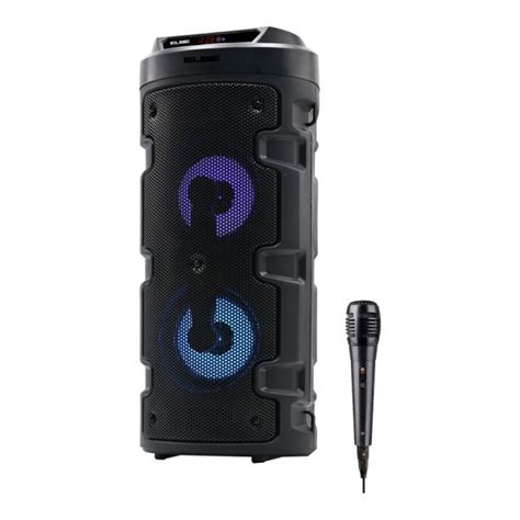 Comprar Coluna Bluetooth Com Microfone Para Karaoke Elbe Barato&nbsp;Preço